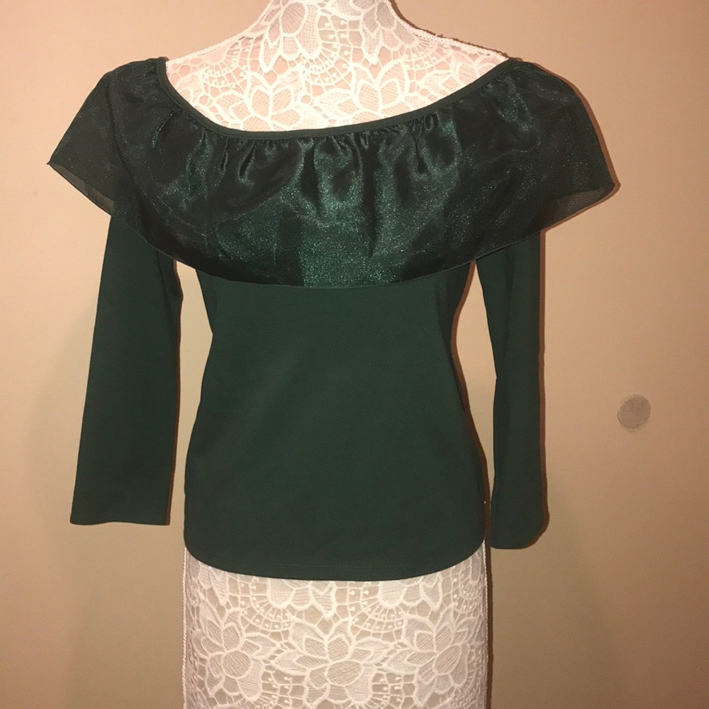 J. Crew top with chiffon collar